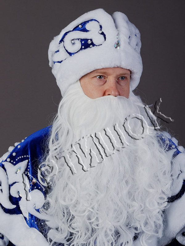 Дед Мороз Боярский (синий бархат)